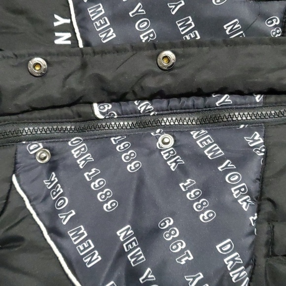 DKNY jacket boys 18T 18 months toddler black white puffer new york - Picture 4 of 15